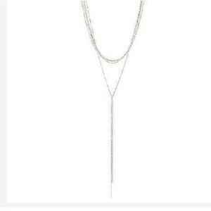 8 Other‎ Reasons Nine Lives Silver Lariat Choker Necklace - FabFitFun - New